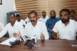 Rinku Gill president Municipal workers union addressing a press conference