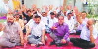 Members of Jammu and Kashmir Patwar association protest&hellip;