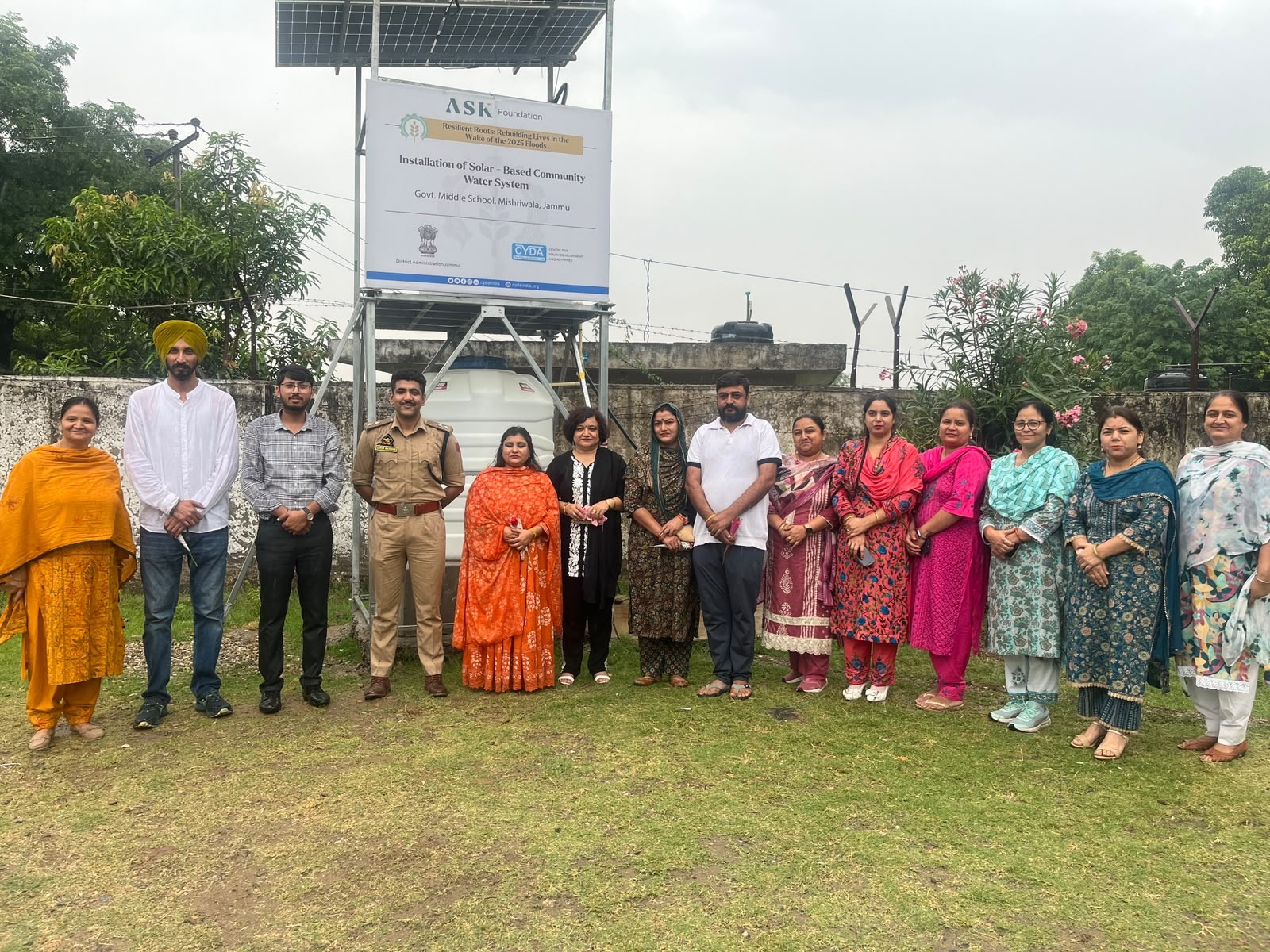 ASK Foundation, CYDA India and District Administration Jammu launch Solar Jal Minar Initiative at Mishriwala School ASK Foundation, CYDA India and District Administration Jammu launch Solar Jal Minar Initiative at Mishriwala School