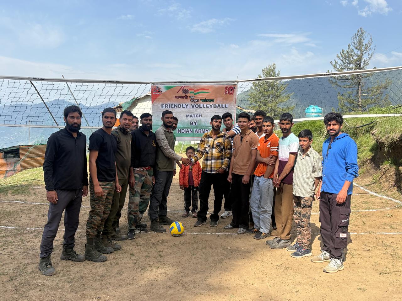 Army organises friendly volleyball match at Bhart Army organises friendly volleyball match at Bhart