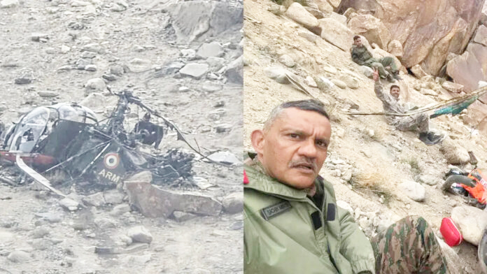 Army’s Cheetah helicopter crashes near Leh; Major General among 3 injured Army’s Cheetah helicopter crashes near Leh; Major General among 3 injured