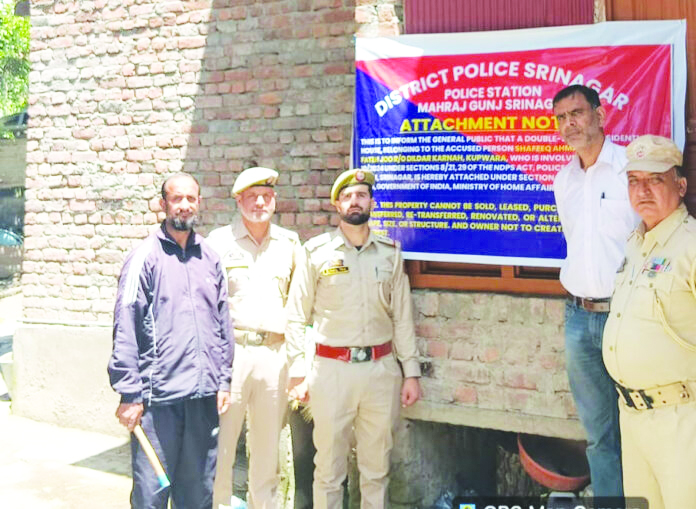 Srinagar Police attaches drug traffickers’ Properties worth Rs 2 Crore under NDPS Act
