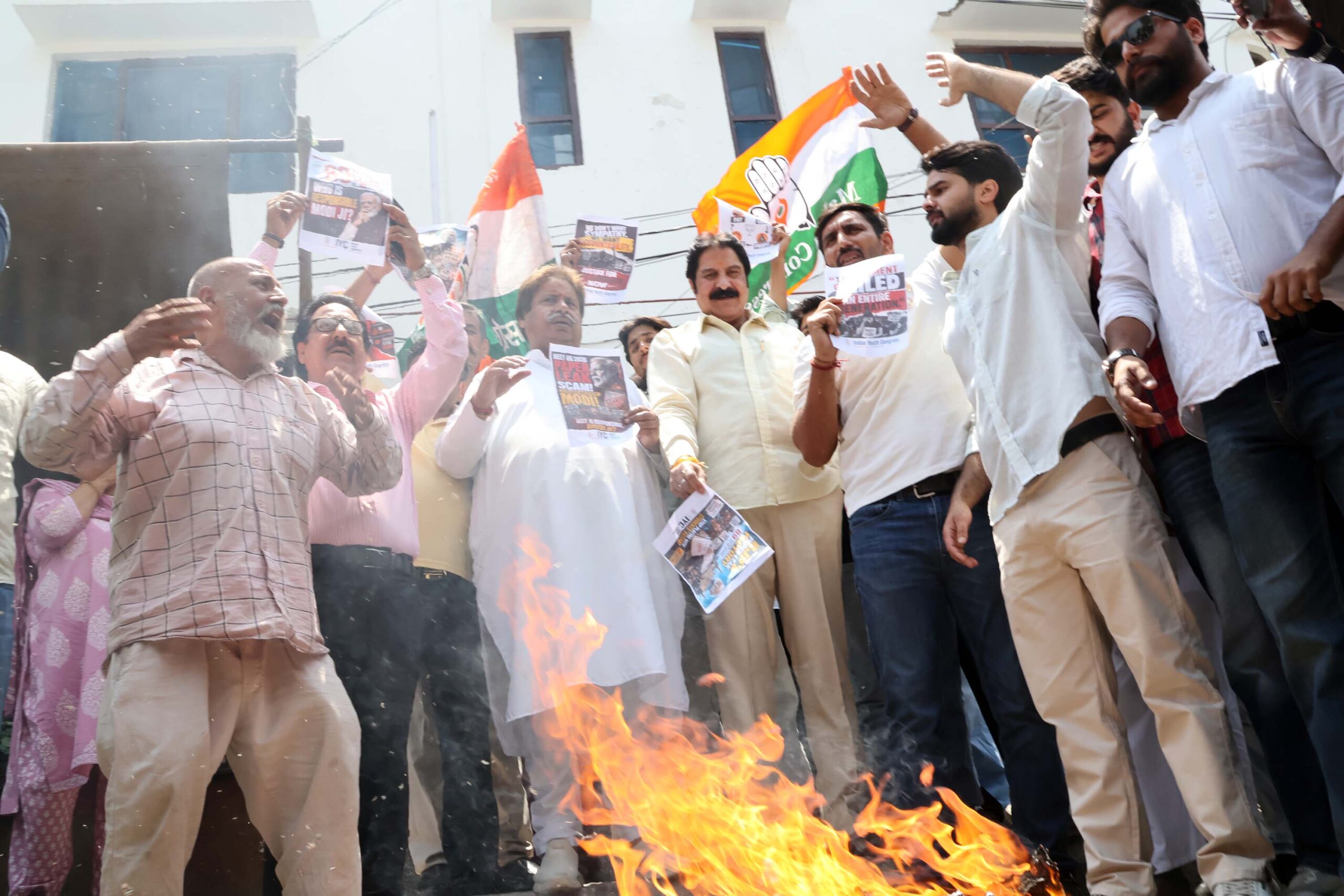 JKPYC holds protest against NEET Paper Leak, demands resignation of Education Minister