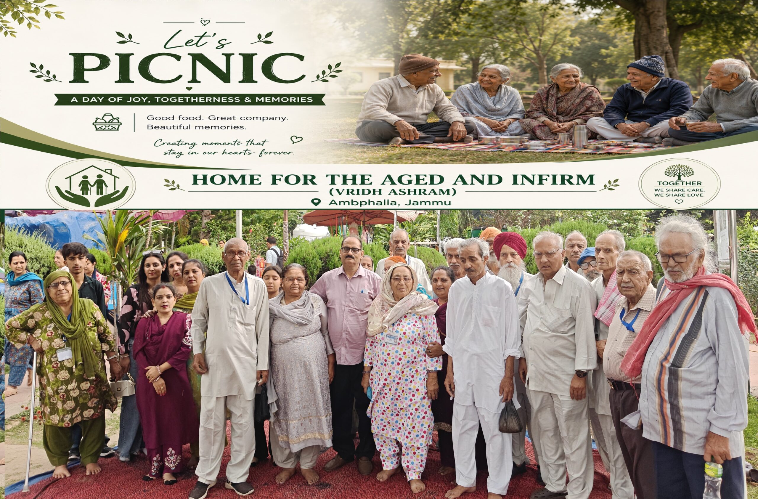 Picnic outing to Mansar Lake brings joy to Vridh Ashram inmates Picnic outing to Mansar Lake brings joy to Vridh Ashram inmates