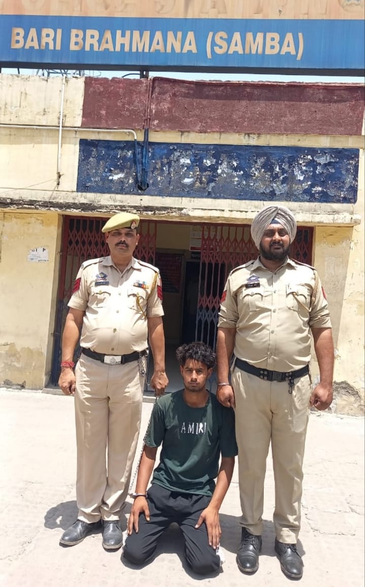 Samba Police arrest drug peddler with Heroin-like substance under Nasha Mukt Abhiyan