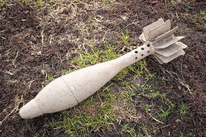 Rusted Mortar Shell found in Poonch, Defused Rusted Mortar Shell found in Poonch, Defused