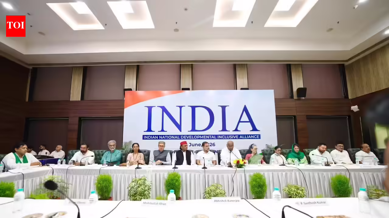 INDIA bloc holds key meeting: Rahul Gandhi, Mamata Banerjee, Akhilesh Yadav among top leaders present; DMK stays away | India News INDIA bloc holds key meeting: Rahul Gandhi, Mamata Banerjee, Akhilesh Yadav among top leaders present; DMK stays away | India News