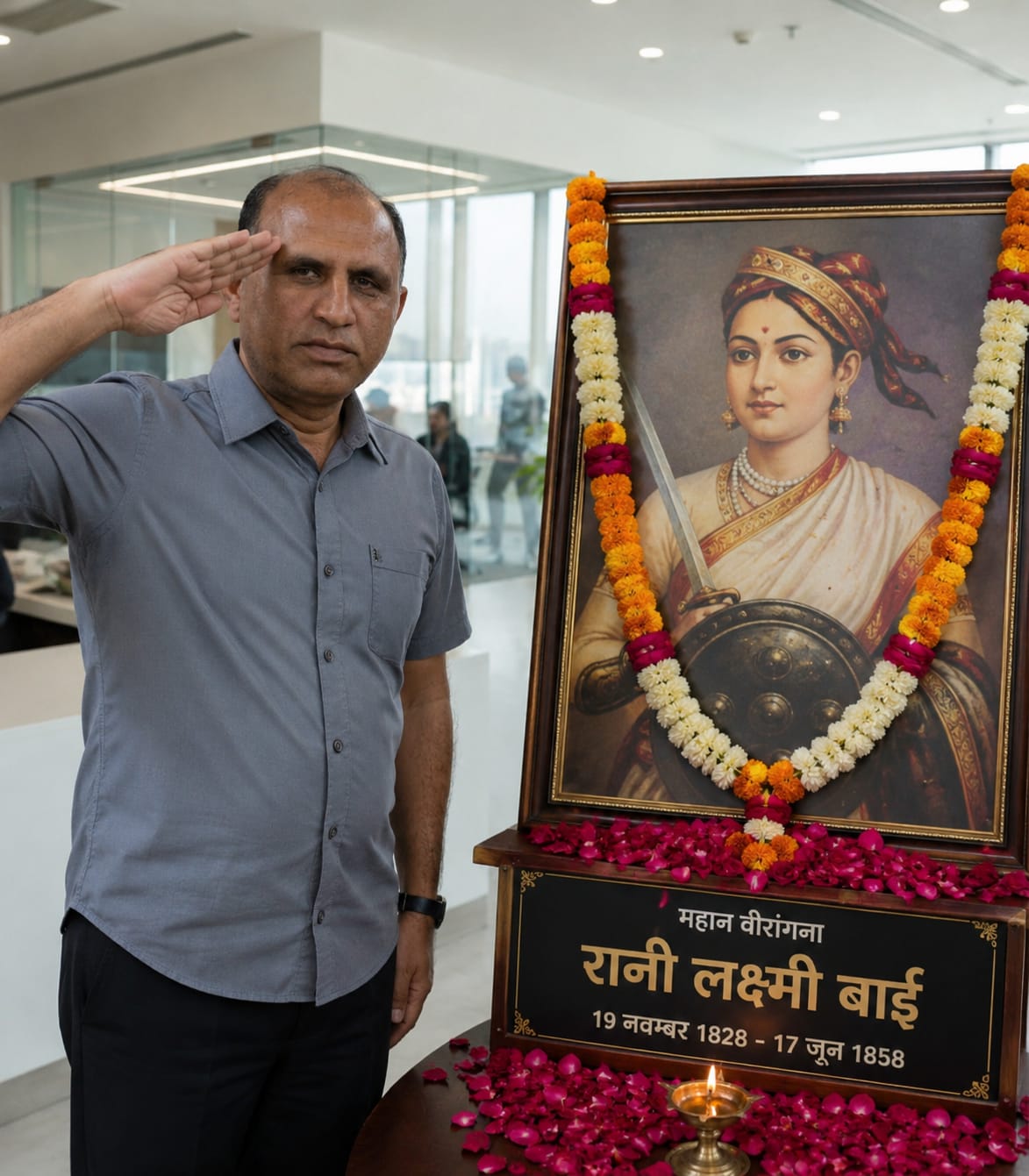 Adv Devraj pays tribute to Rani Lakshmibai on Martyrdom Day