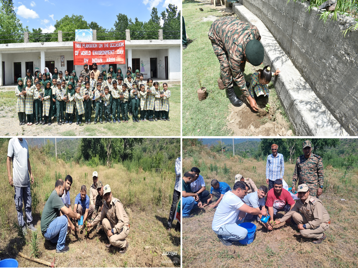 Army organises Tree Plantation Drives on World Environment Day in Rajouri, Reasi