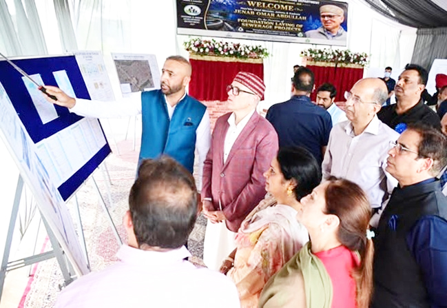 CM Omar Abdullah lays foundation stones for two sewage treatment projects in Srinagar