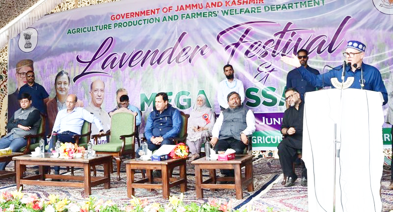 CM Omar Abdullah inaugurates Lavender Festival at Nunar