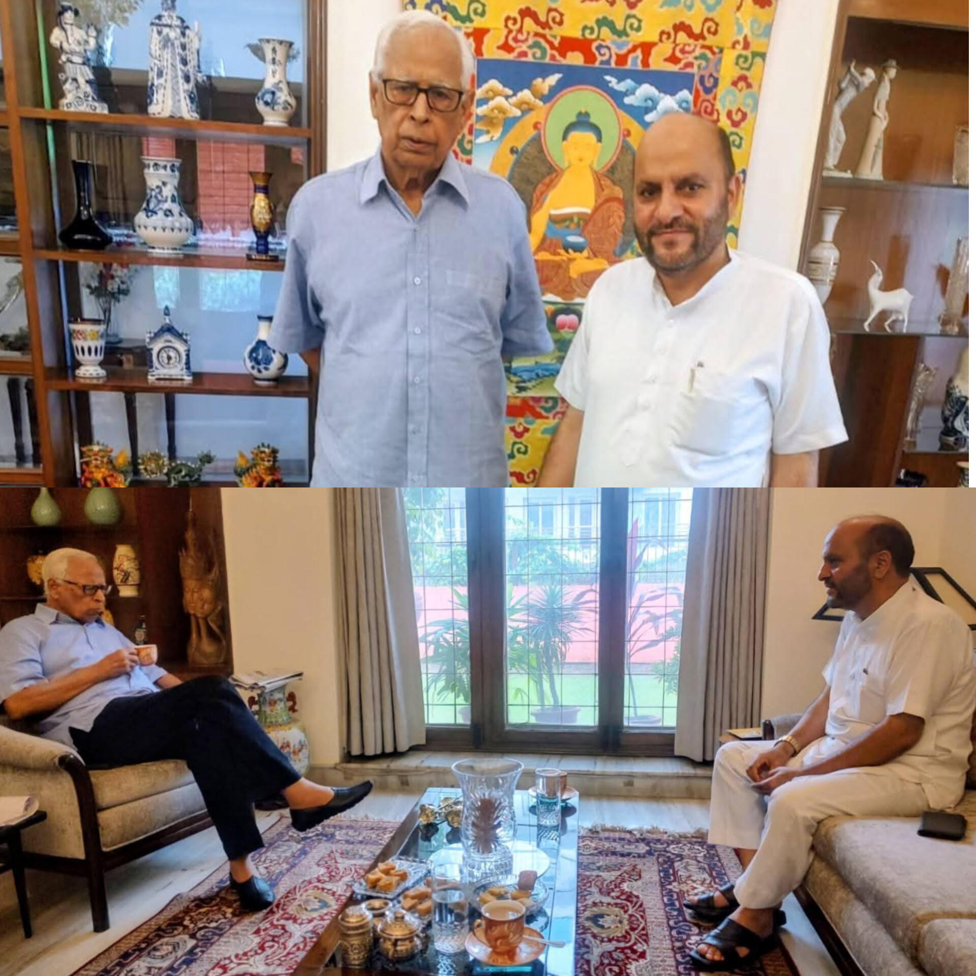 Chairperson Peace Foundation (Global) thanks N.N. Vohra for supporting peace initiatives in Kashmir