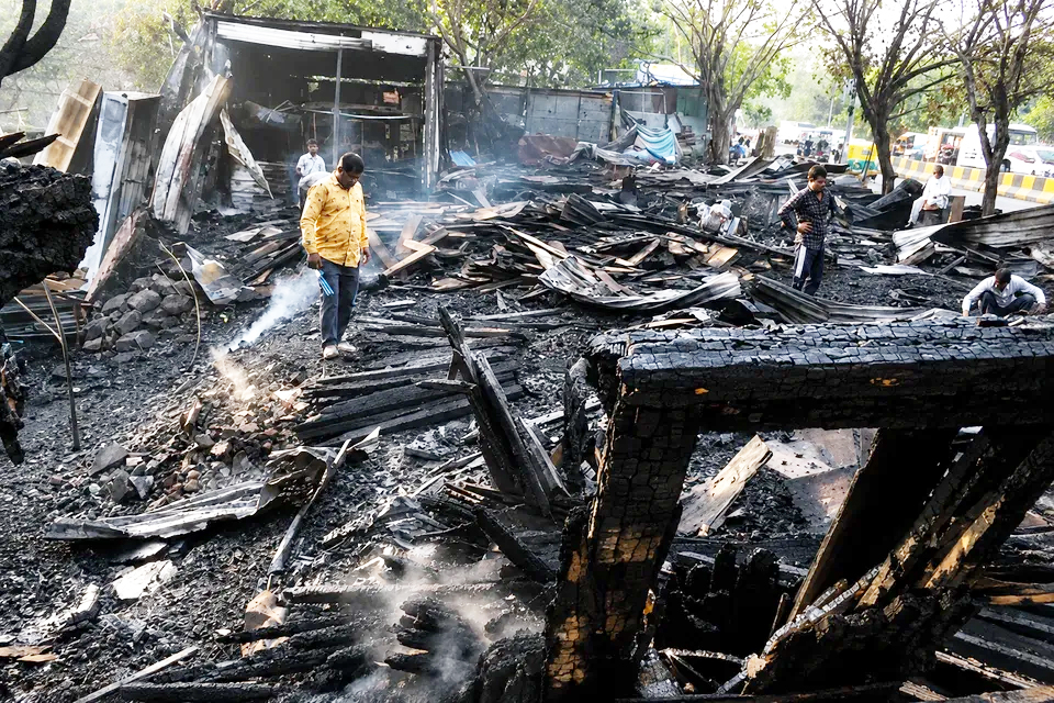 Fire breaks out at Mangolpuri Delhi furniture market; 6 shops damaged