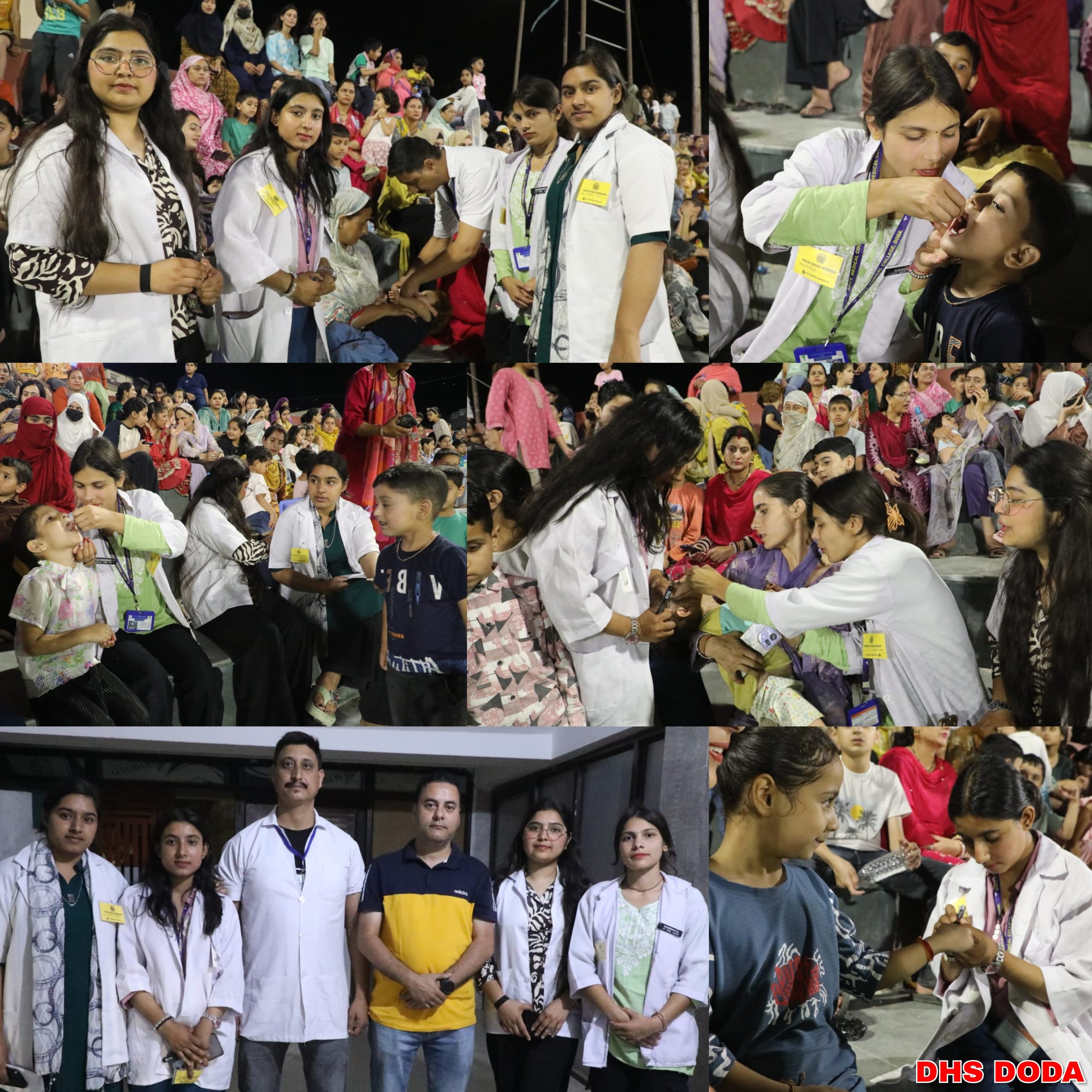 Health Deptt Doda holds special pulse polio drive during All India Gufran Memorial Tournament