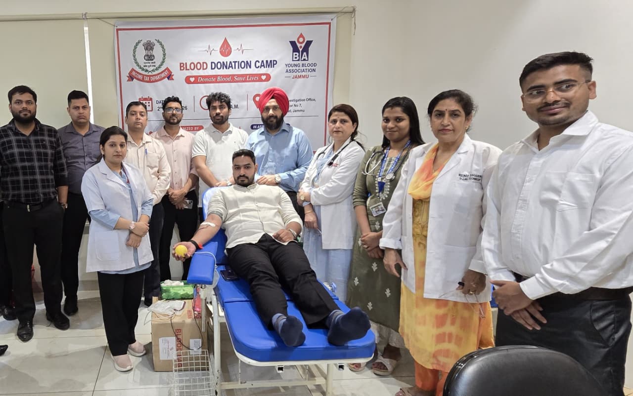 Income Tax Department, YBA jointly organise blood donation camp