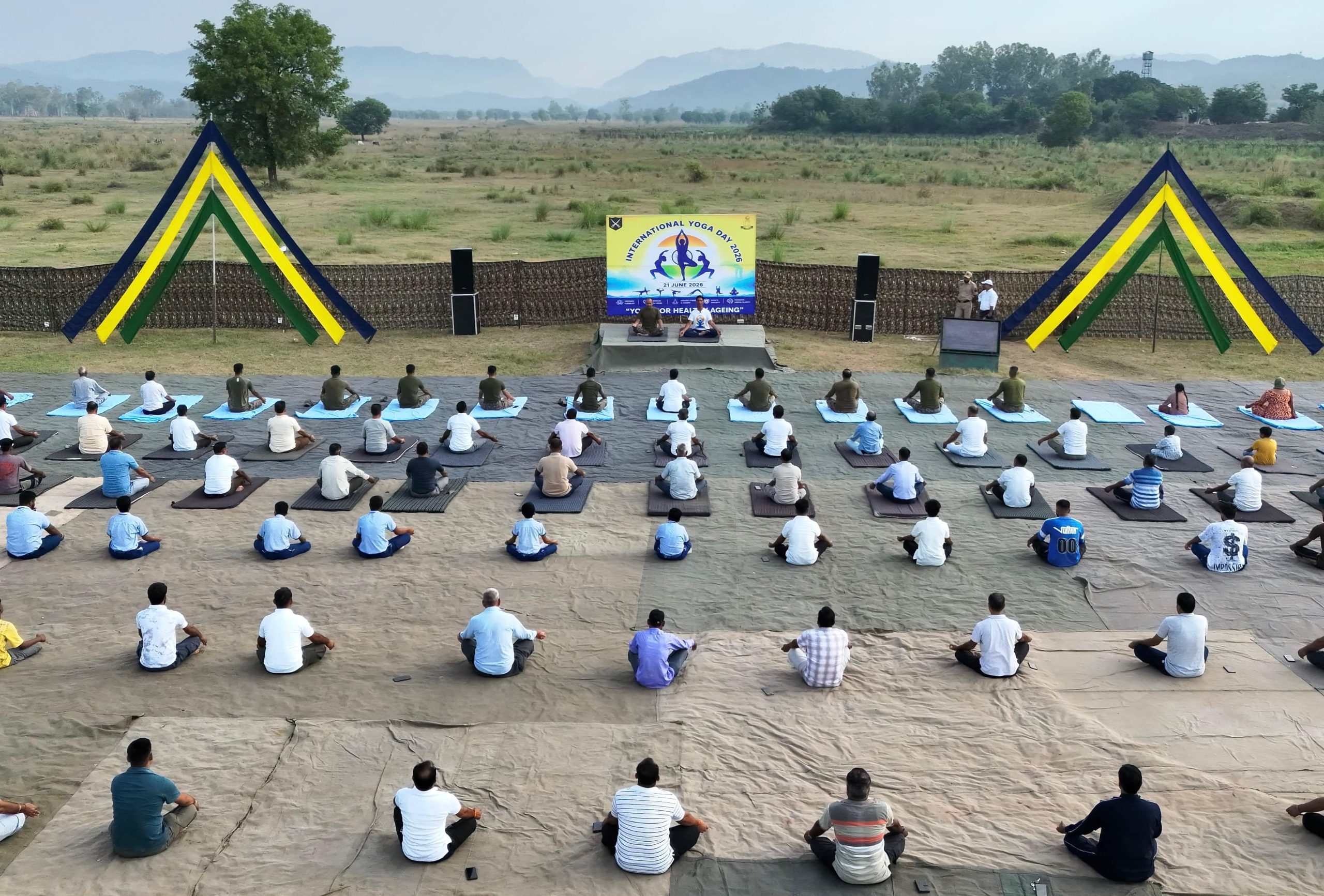 Joint yoga and health event organised by Army, civil administration at Pallanwala