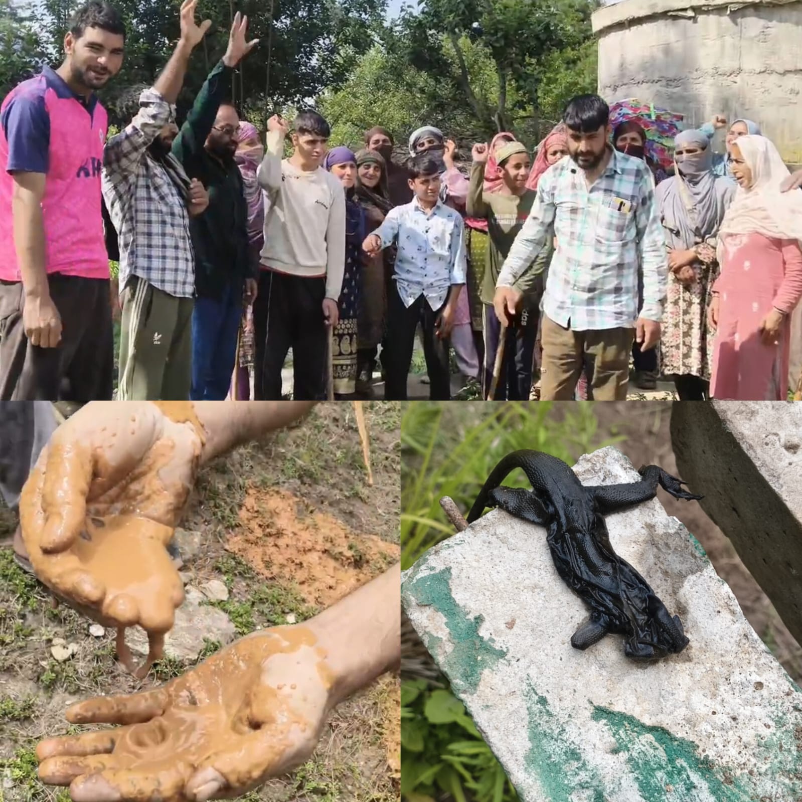 Joura Khurd residents express anger over water crisis; dead lizard found in blocked pipeline