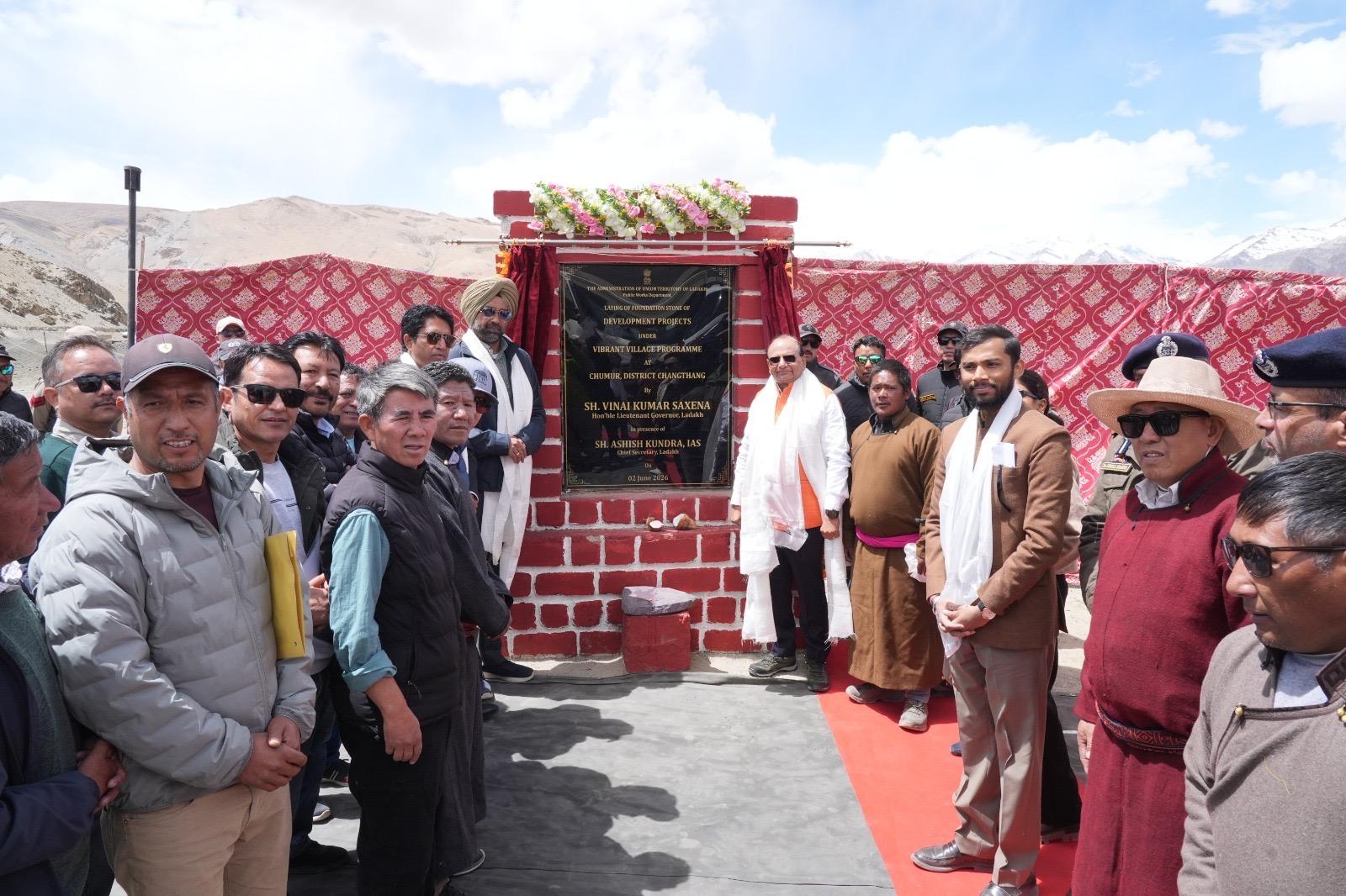LG Saxena lays foundation stone for Ladakh’s First Model Border Village at Chumur LG Saxena lays foundation stone for Ladakh’s First Model Border Village at Chumur