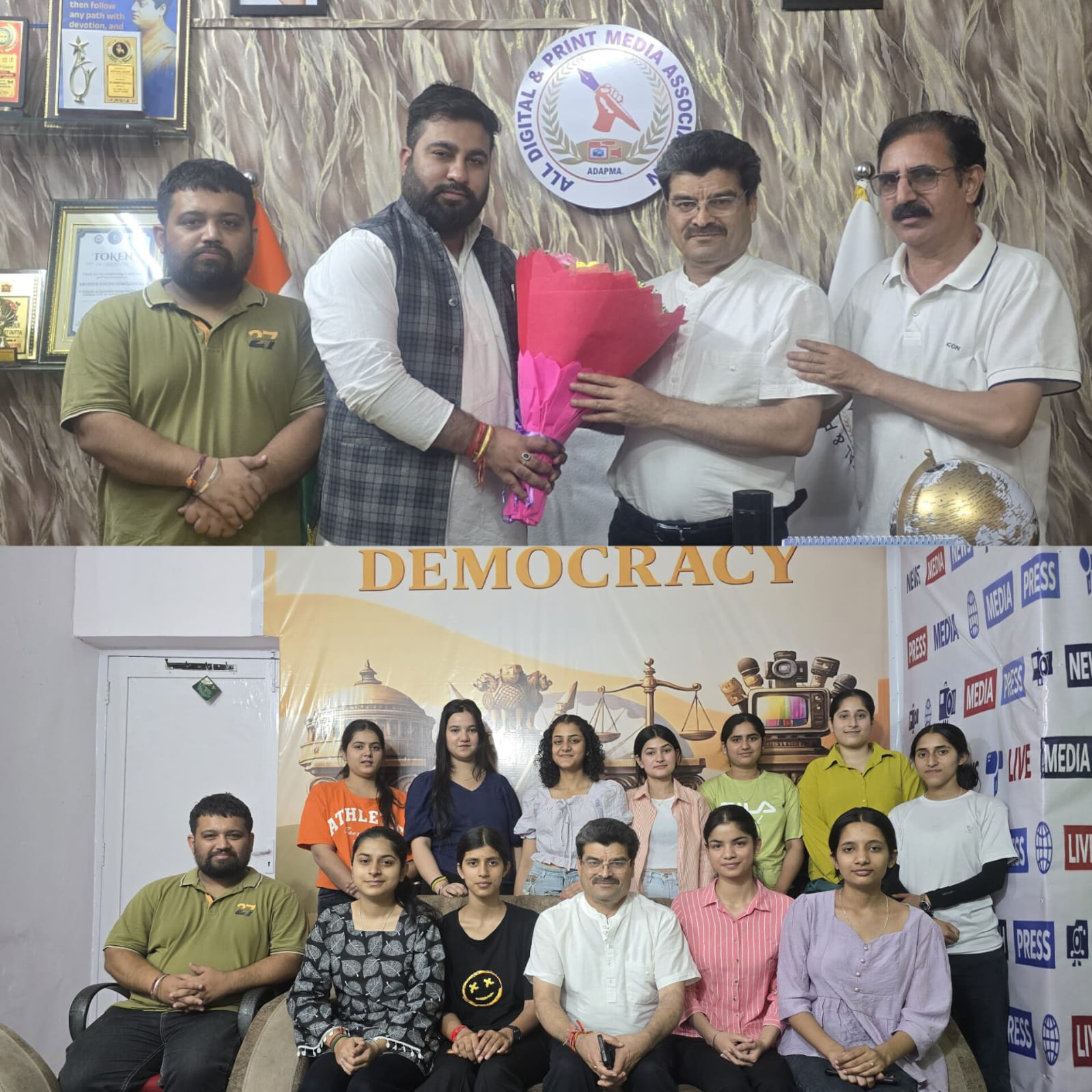 MD JCCB Bal Krishan motivates GCW Parade Students at ADAPMA Office
