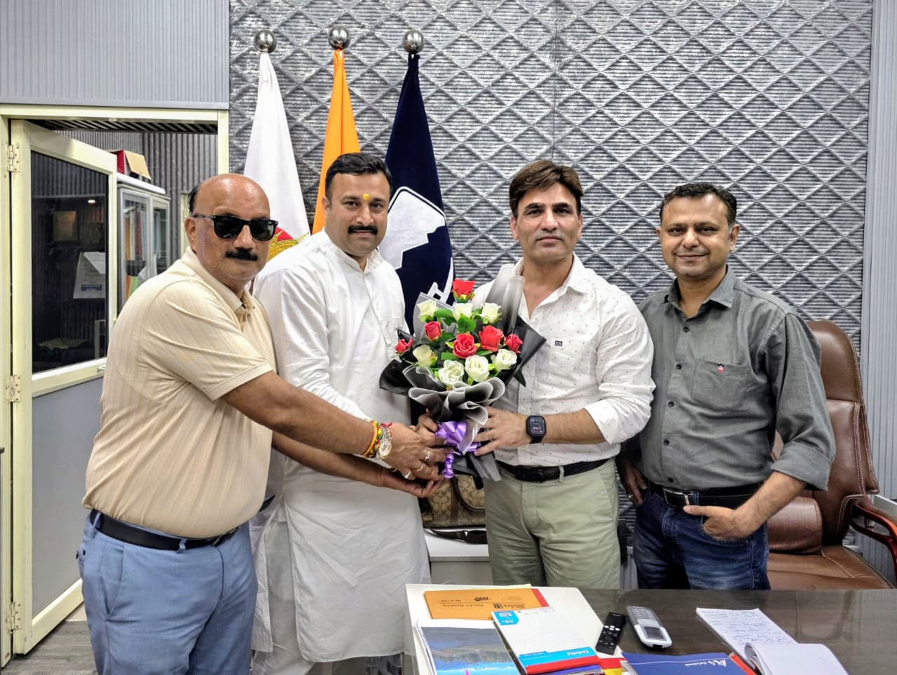 Mahant Rohit Shastri meets Joint Director Tourism to promote rural, religious tourism in Jammu