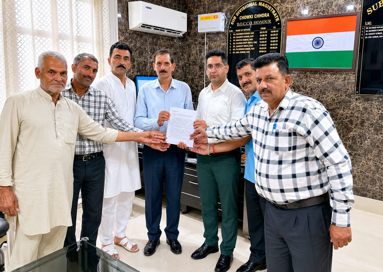 Memorandum submitted to SDM Chowki Choura seeking urgent public safety and infrastructure upgradation on NH-144A