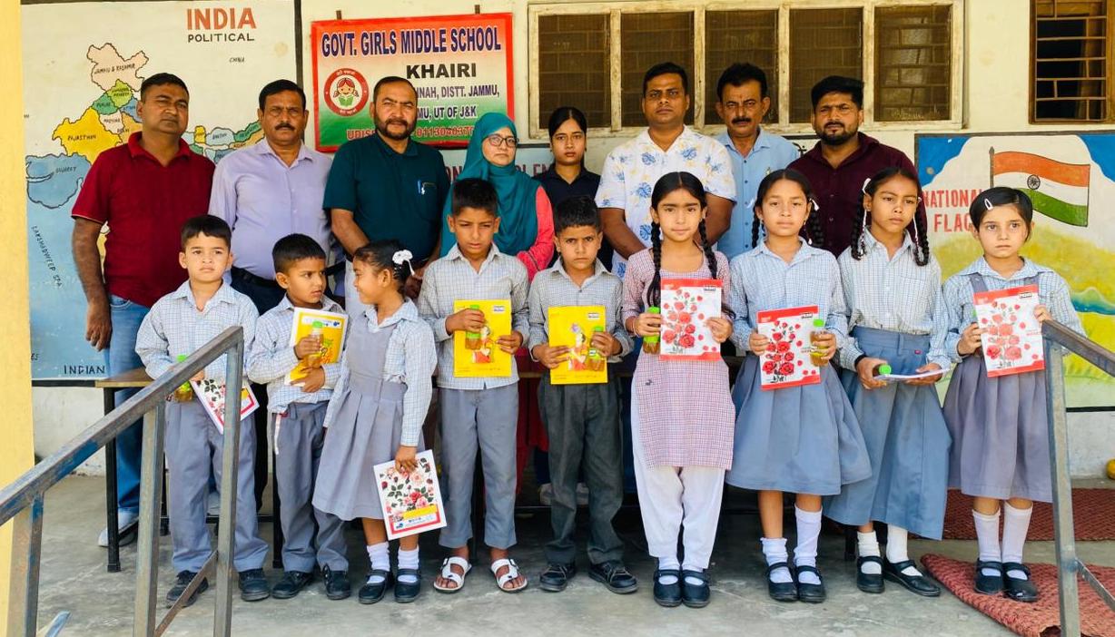 NGO Anti Crime distributes stationery and sports items among students of GGMS Khairi