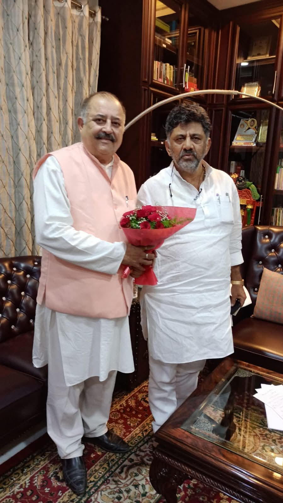 Rajesh Gupta extends felicitations to Karnataka CM Shivakumar Rajesh Gupta extends felicitations to Karnataka CM Shivakumar