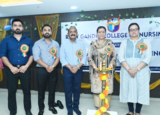 Rajiv Gandhi College of Nursing, Chak Bhalwal, Jammu Organizes Lamp Lighting and Oath Ceremony