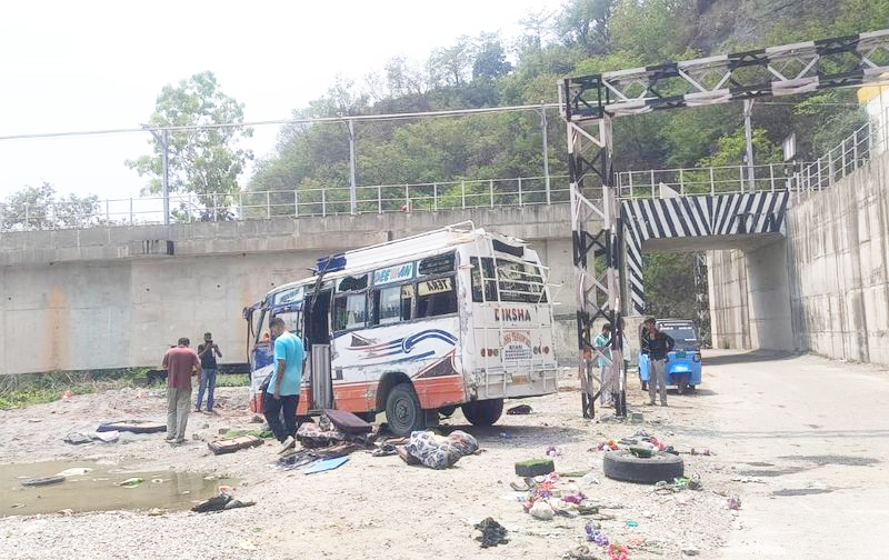 Nine injured as CISF bus skids off road near Tarakote in Reasi