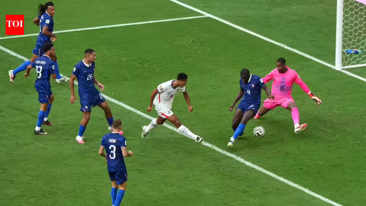 France vs England FIFA World Cup third-place match result: Kylian Mbappe breaks all-time WC goal record as Bukayo Saka hat-trick fails France in 10-goal thriller | Football News France vs England FIFA World Cup third-place match result: Kylian Mbappe breaks all-time WC goal record as Bukayo Saka hat-trick fails France in 10-goal thriller | Football News