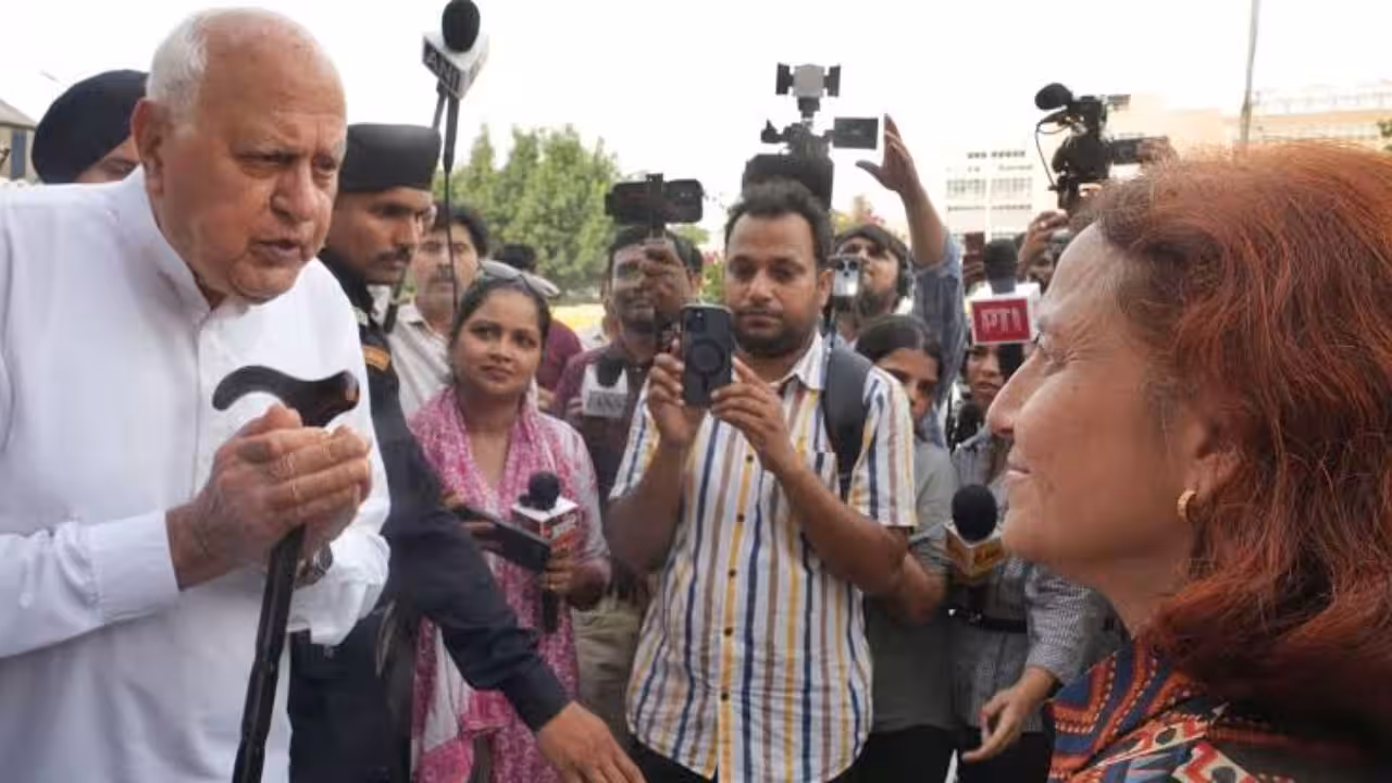 Farooq Abdullah meets Wangchuk’s wife, wishes him good health | India News