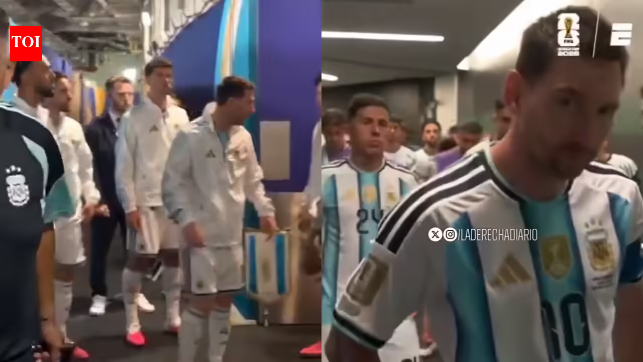 FIFA World Cup : were argentina under more pressure than usual in world cup final? lionel messi’s tunnel pep talks fuel fan theories – watch | Football News FIFA World Cup : were argentina under more pressure than usual in world cup final? lionel messi’s tunnel pep talks fuel fan theories – watch | Football News