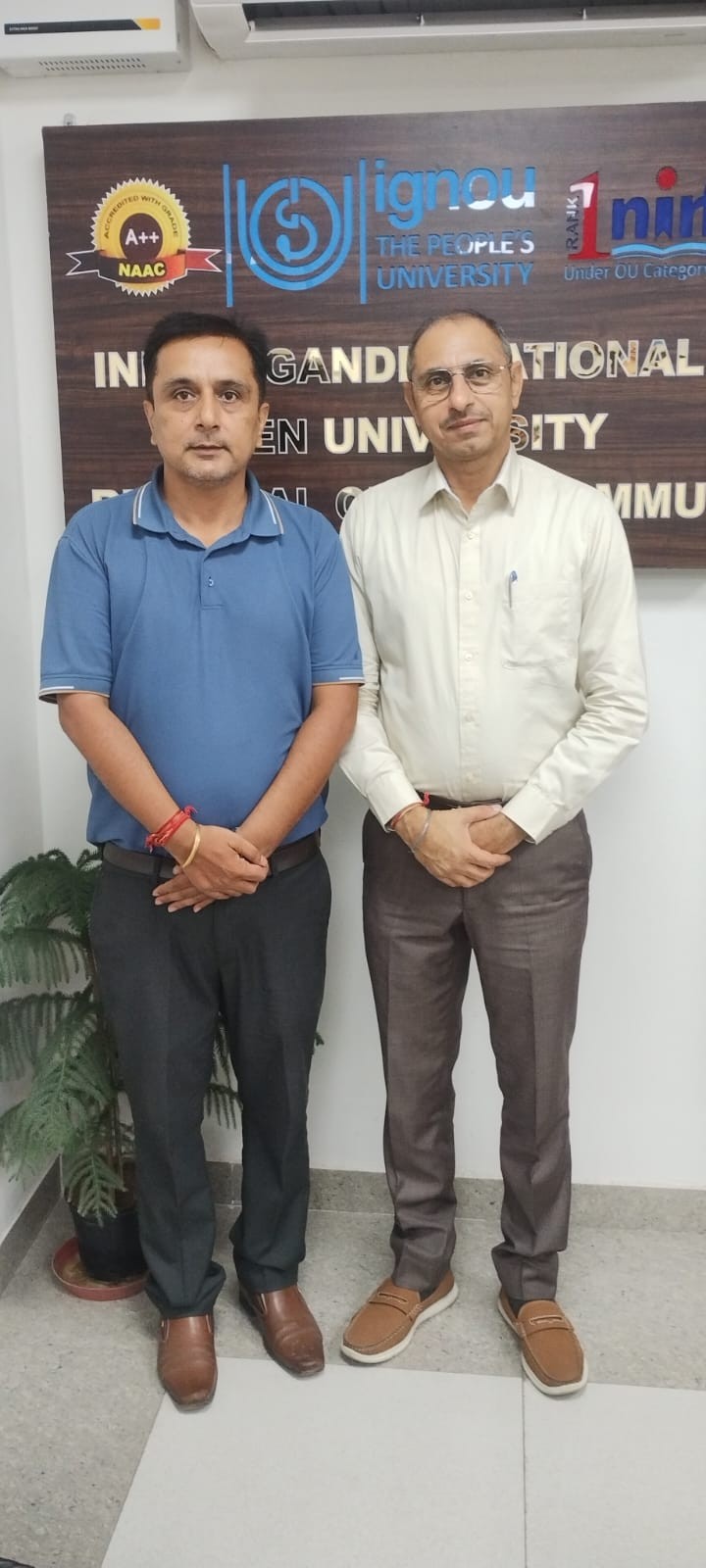 BTSM President meets IGNOU Regional Director to discuss academic collaboration and national awareness on the Tibetan Cause