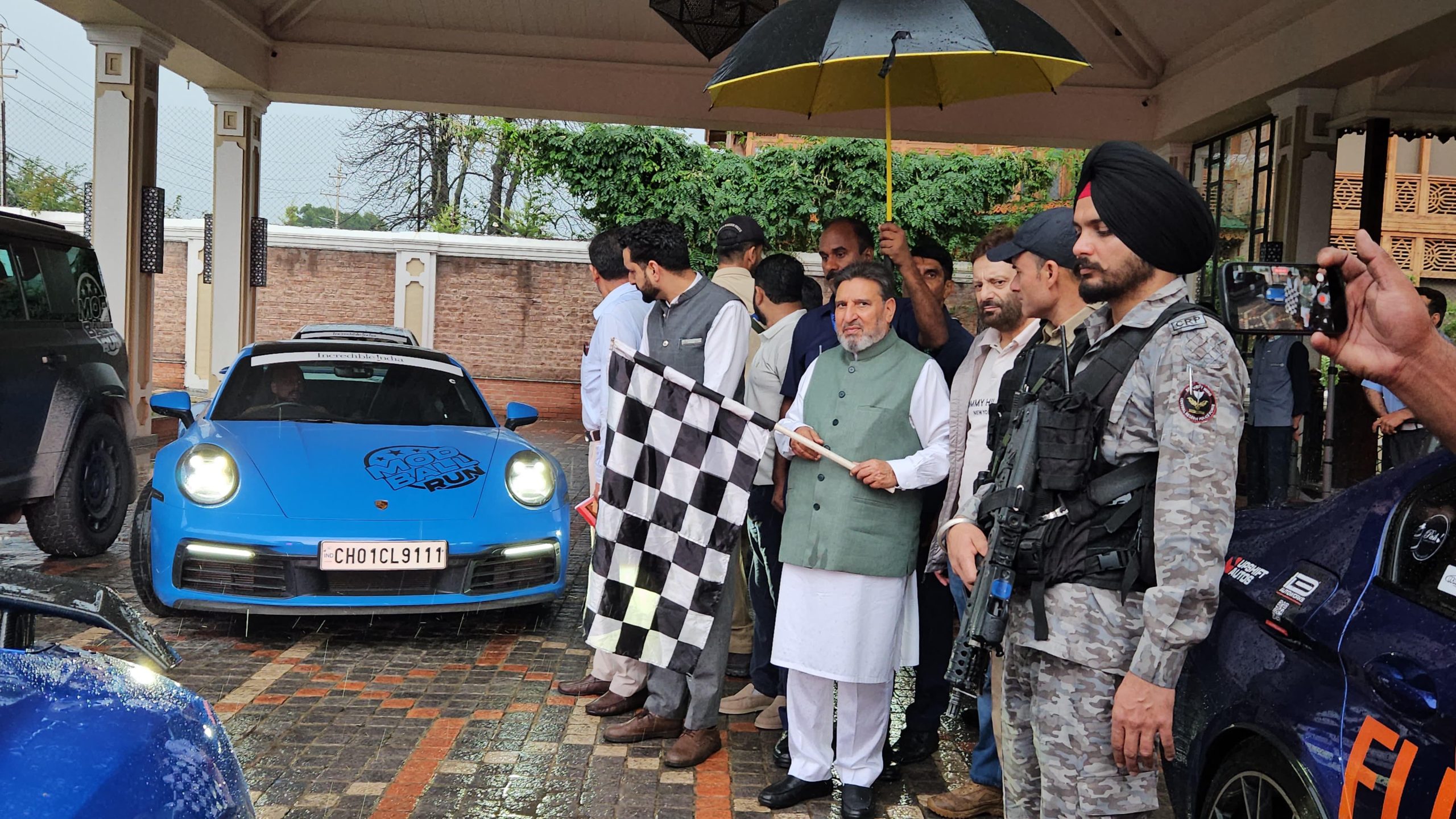 Bukhari flags off international supercar rally in Srinagar