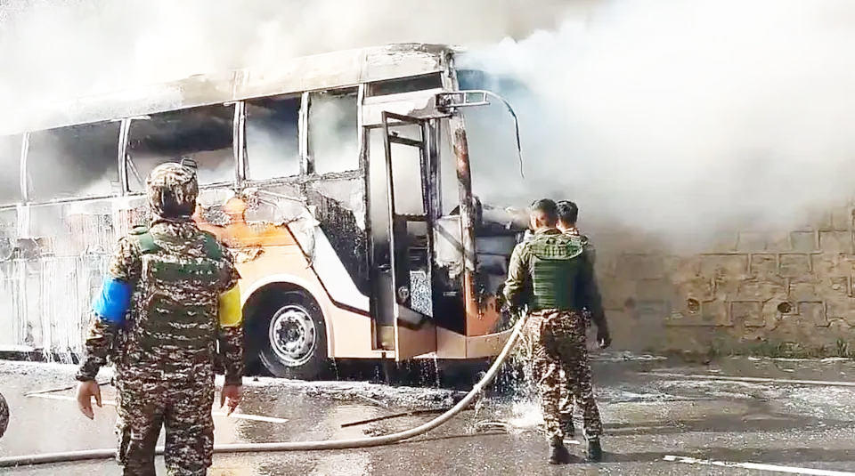 Bus carrying Amarnath yatris catches fire in Ramban, all pilgrims safe