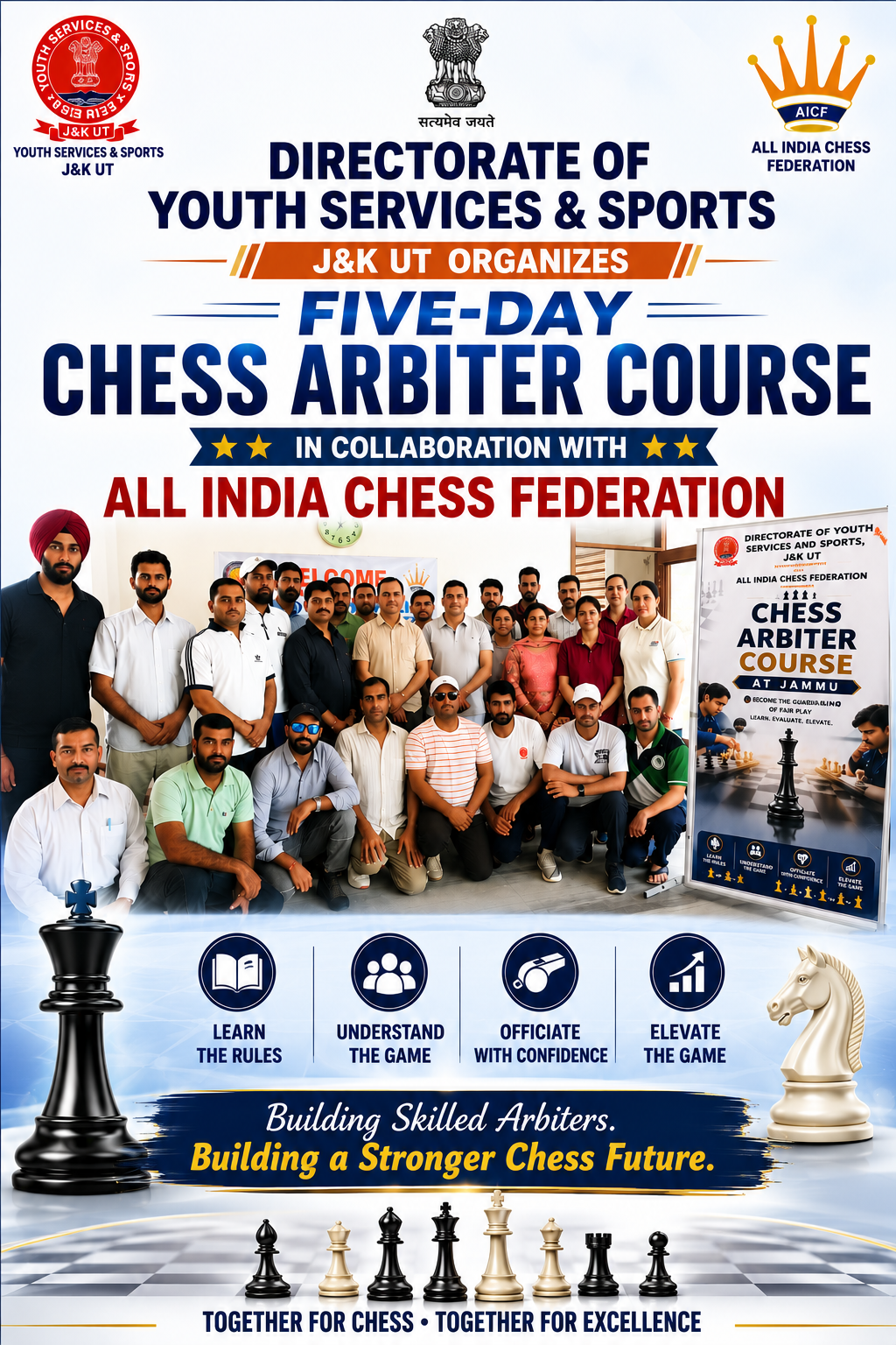 DYSS J&K UT organizes five-day Chess Arbiter Course in collaboration with AICF