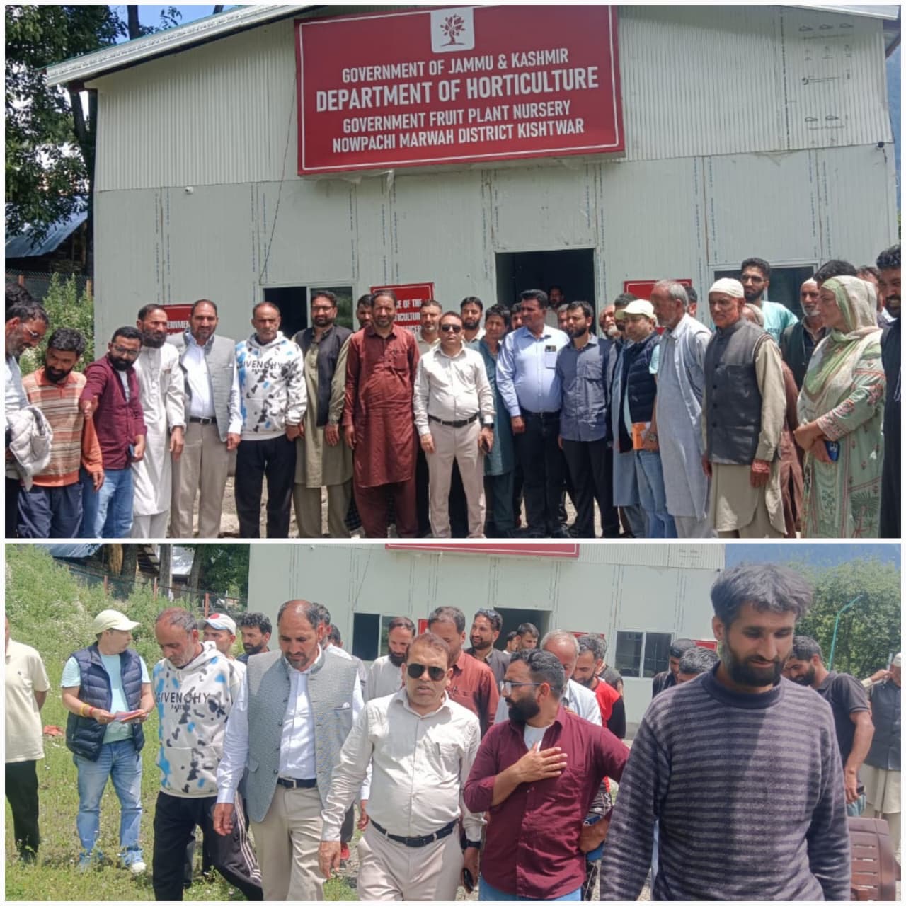 Director Horticulture Jammu visits Marwah Zone, Kishtwar; conducts mega awareness camp