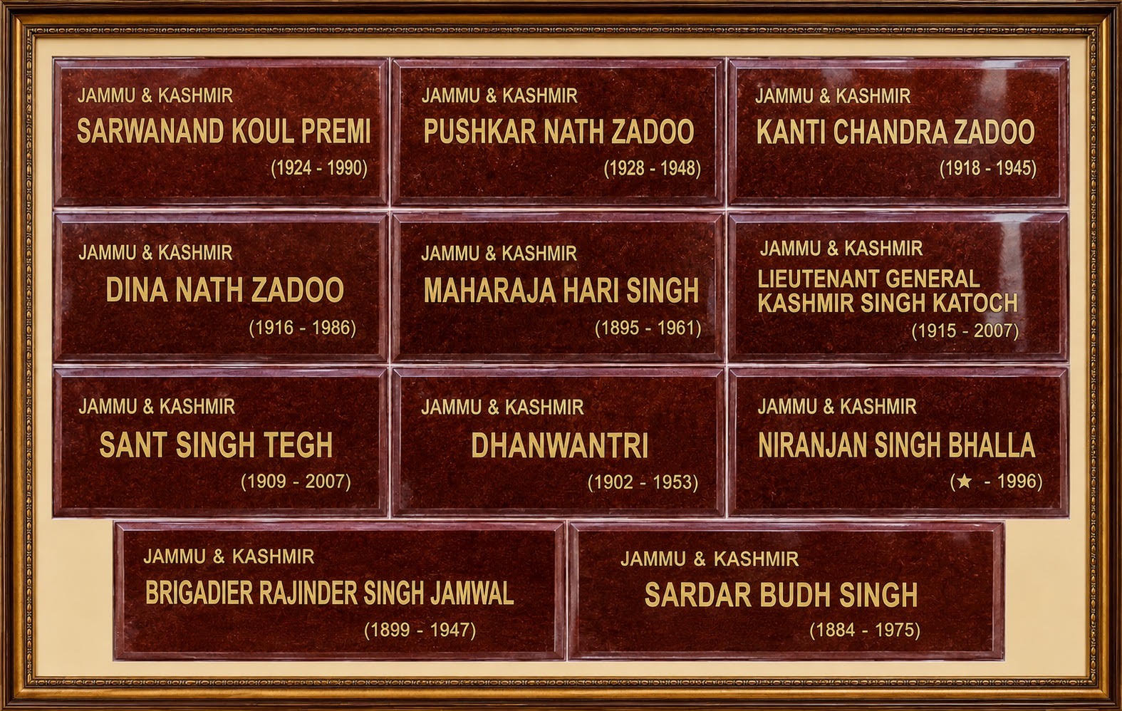 Eleven freedom fighters from J&K find place of Honour on Great Tribute Wall at Kanyakumari