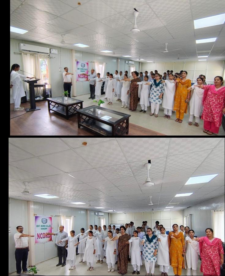 GDC Ramgarh organises Anti-Drug Pledge Ceremony under “Nasha Mukt Yuva for Viksit Bharat” Campaign