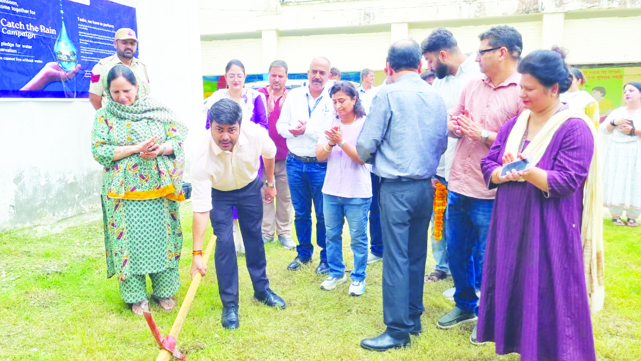 JMC launches ‘Catch the Rain’ Campaign with Rooftop Rainwater Harvesting Structure at GHS Gandhi Nagar
