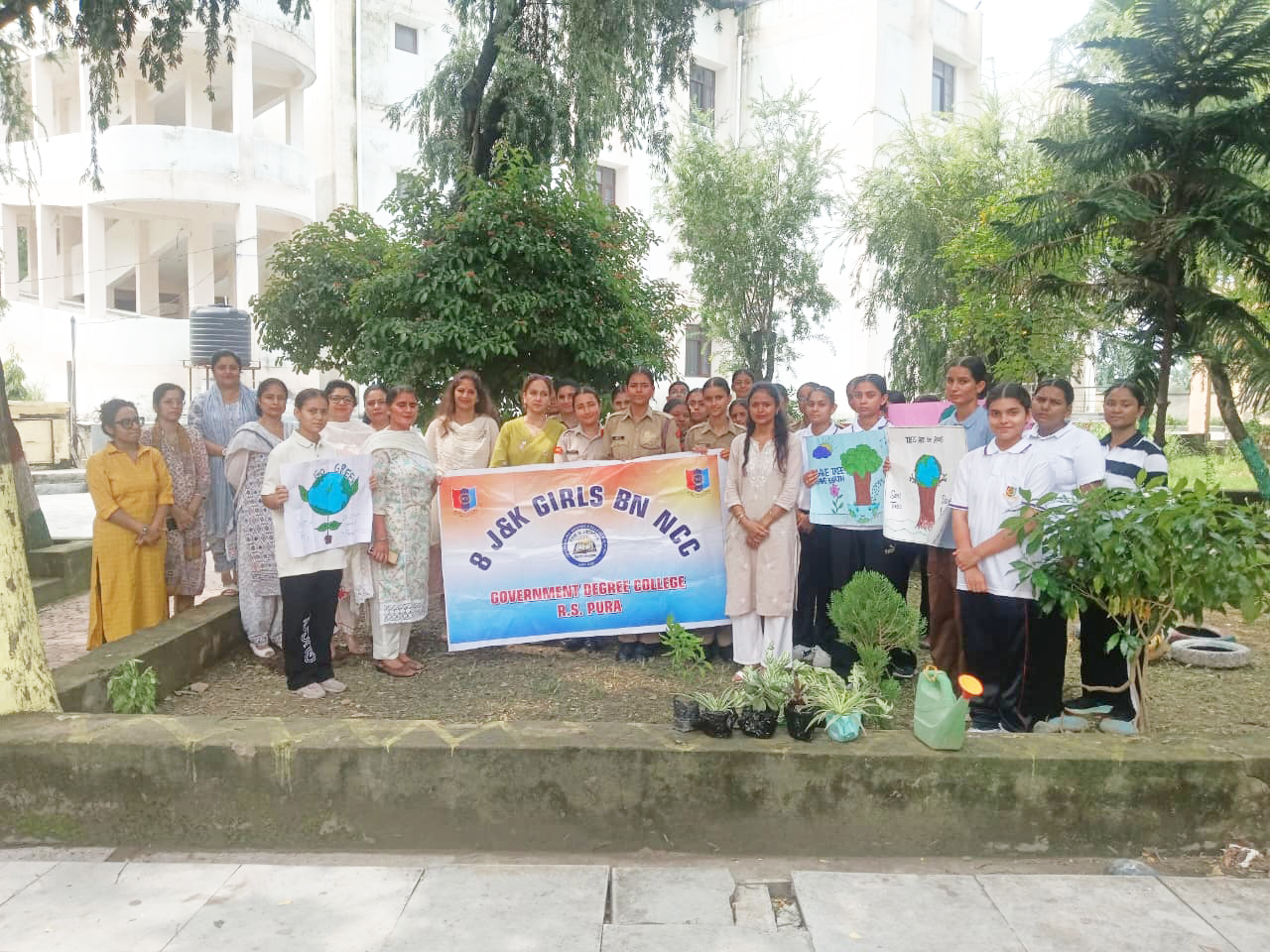 NCC units of GDC R S Pura organise plantation drive under  “Ek Ped Apni Maa Ke Naam”