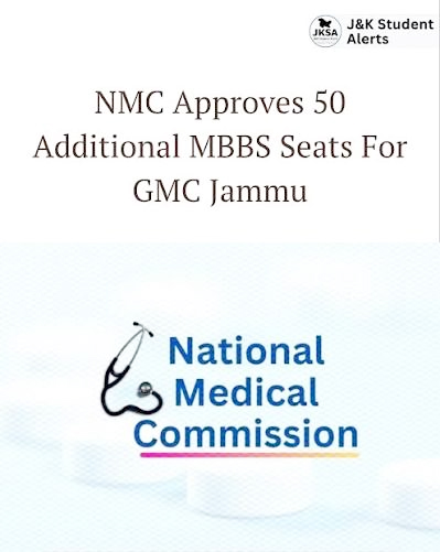 NMC approves 50 additional MBBS seats for GMC Jammu