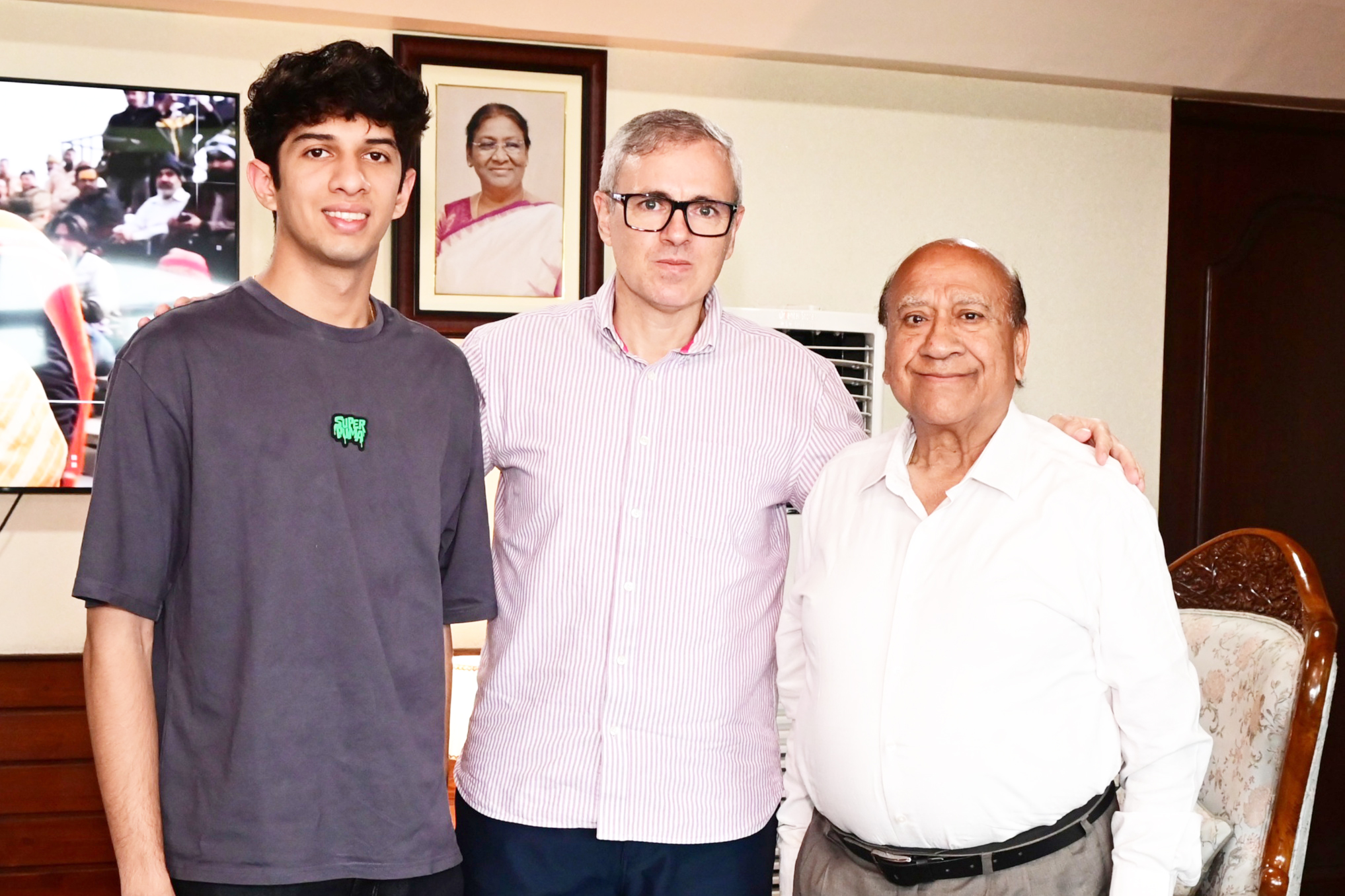 Rattan Lal meets Dr Farooq, Omar; discusses Jammu’s development priorities, party affairs