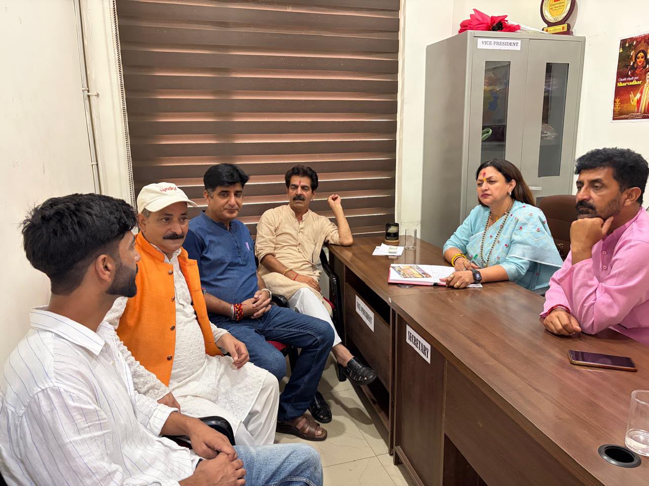 Rekha Mahajan, Arun Sharma hear public grievances at party Headquarters Jammu