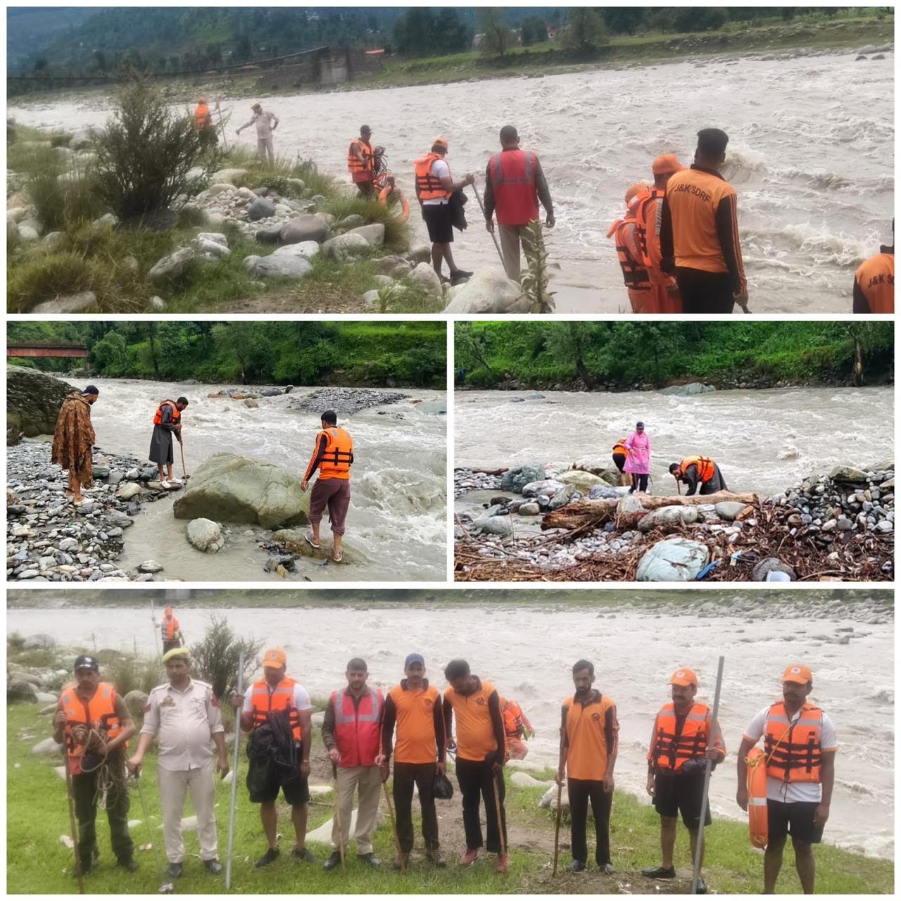 SDRF and HG/CD volunteers continue relentless search operations for missing persons across Poonch and Rajouri