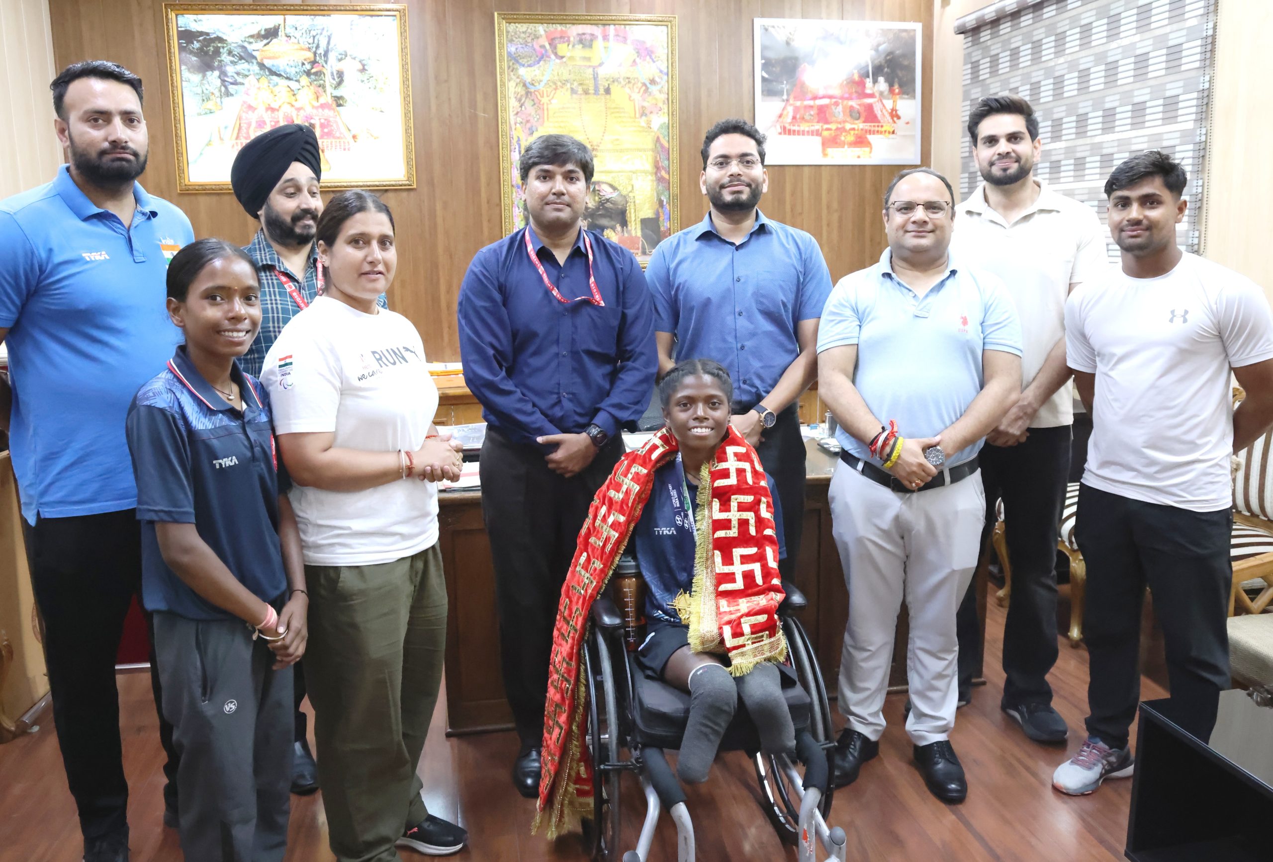 SMVDSB felicitates para archer Payal Nag on securing bronze at World Archery Para Series