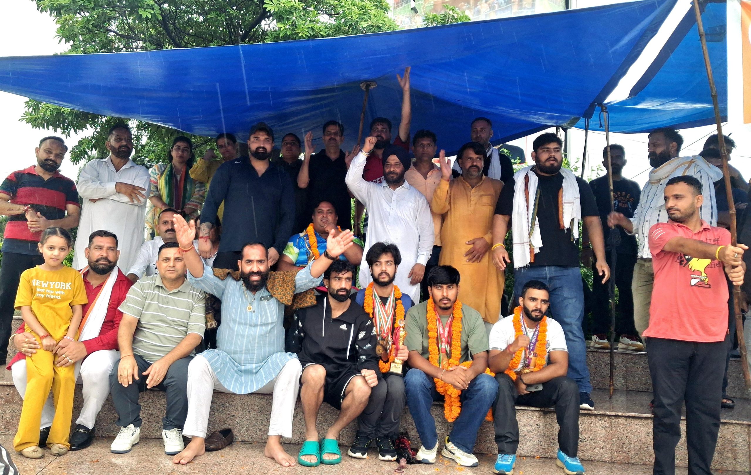 YRS J&K continues second day of hunger strike in support of Jammu sportspersons