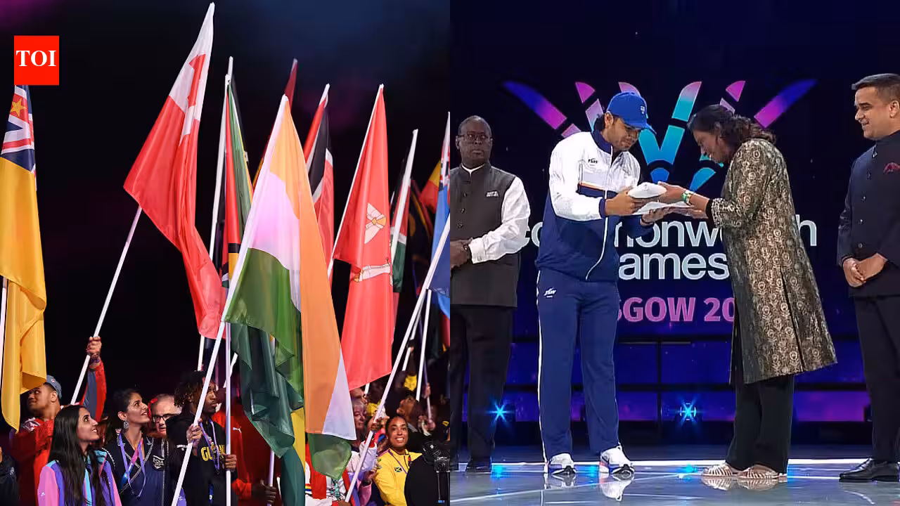 Over to Ahmedabad! Neeraj Chopra, PT Usha receive CWG flag as India’s 2030 countdown begins | Commonwealth Games News Over to Ahmedabad! Neeraj Chopra, PT Usha receive CWG flag as India’s 2030 countdown begins | Commonwealth Games News