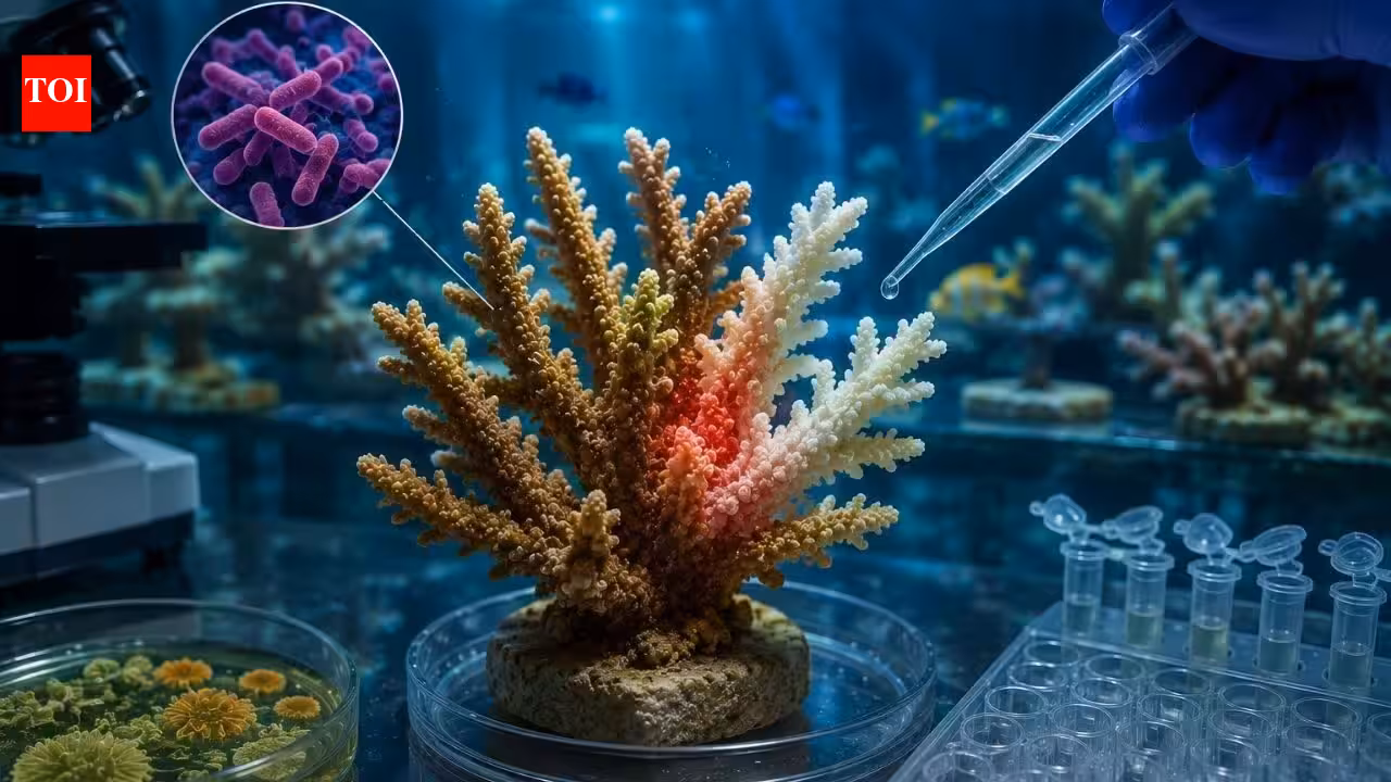 Florida laboratory tests exposed endangered Caribbean corals to predatory bacteria; more than half showed no bleaching beyond the infection site