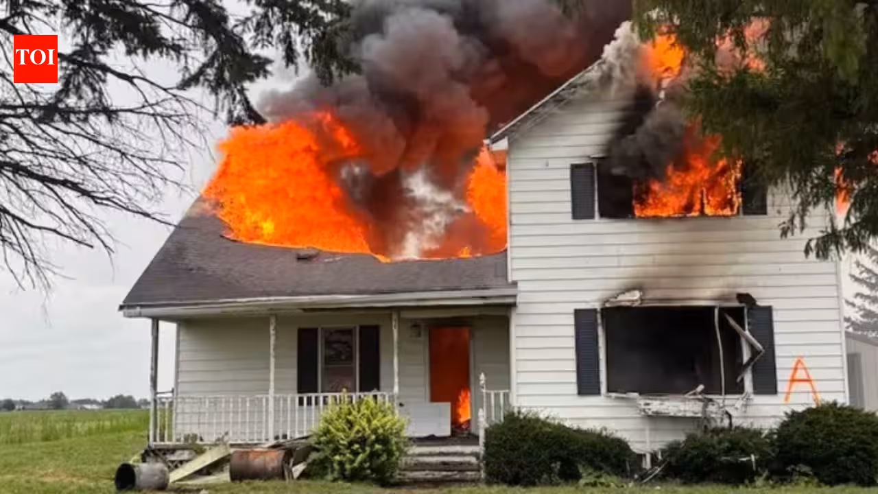 ‘A Fitting Farewell’: An Illinois family gave its old farmhouse one final purpose; about 100 firefighters trained inside before it burned